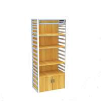 wood supermarket floor gondola shelving/ display shelf